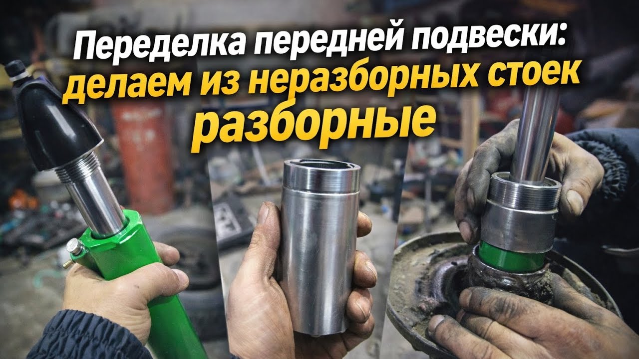 Форд на JZ (переделка передней подвески) делаем разборные стойки...