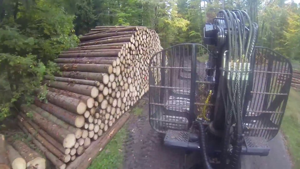 Ponsse Elk loading spruce logs - 1
