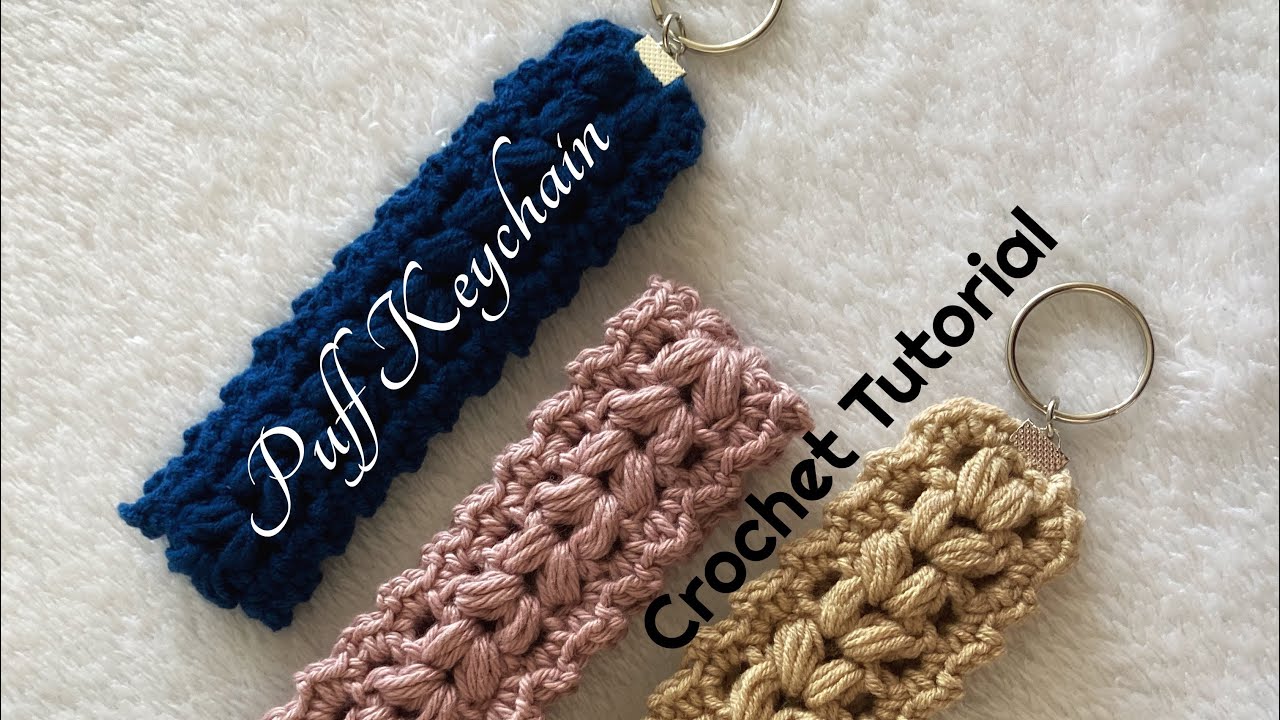 Puff Keychain / Hearts Keychain - Crochet Tutorial for Beginners - Easy Fast Project