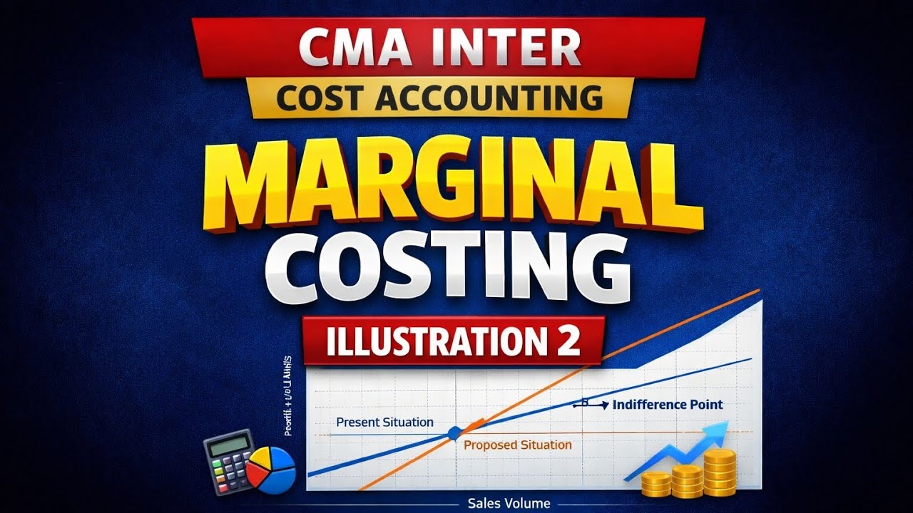 CMA Inter| Marginal costing Illustration 2 |Cost accounting|Study material Solution
