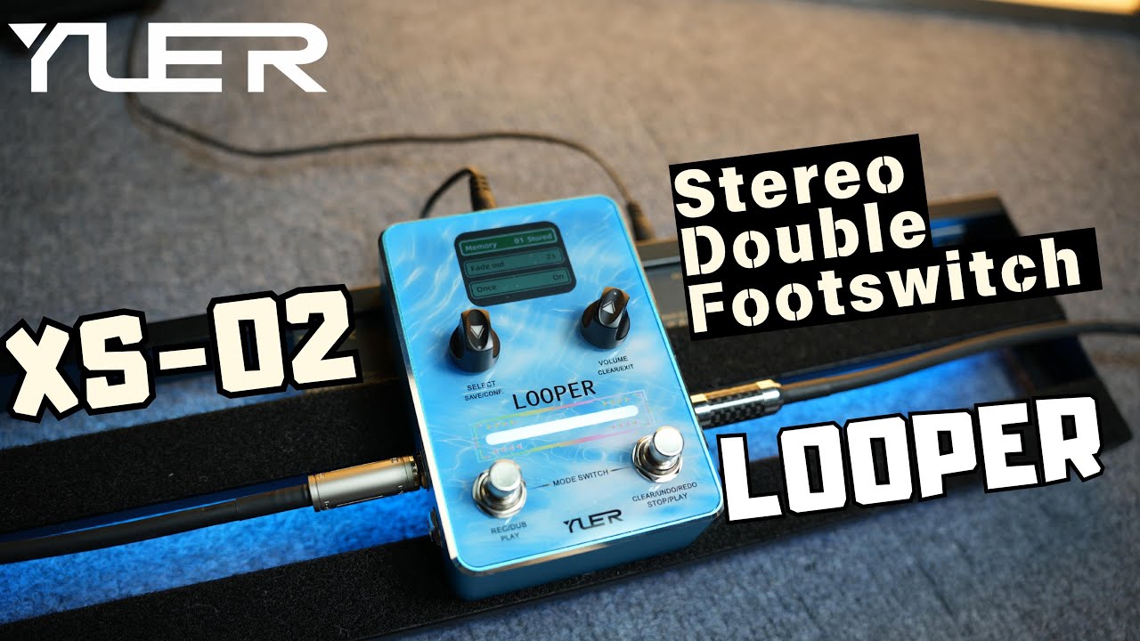 YUER XS-02 Double Switch Looper with LCD Screen Stereo Headphone