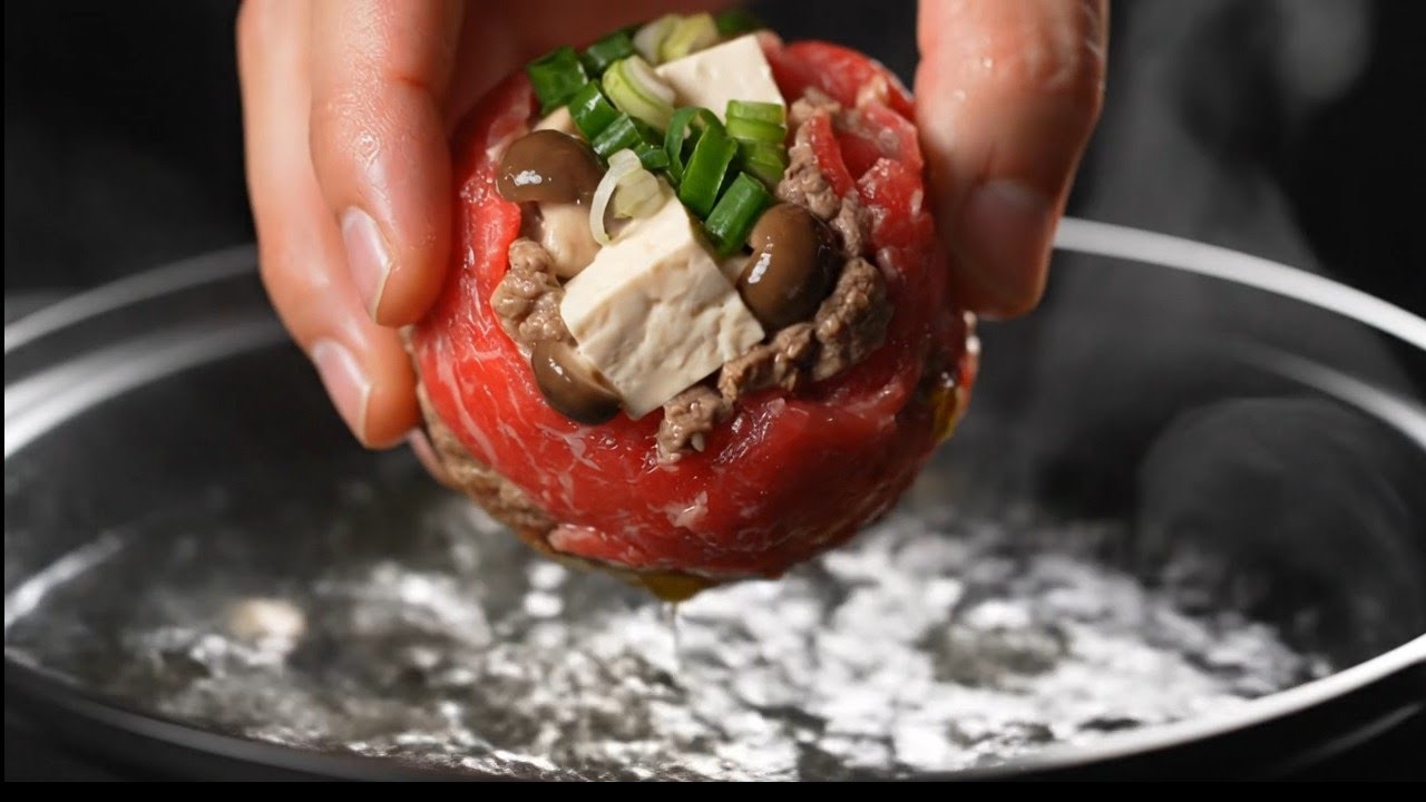 Epic Food Transformations—Compressed Ingredient Balls Turning Into Full Dishes in Boiling Water! 🔥🍜✨