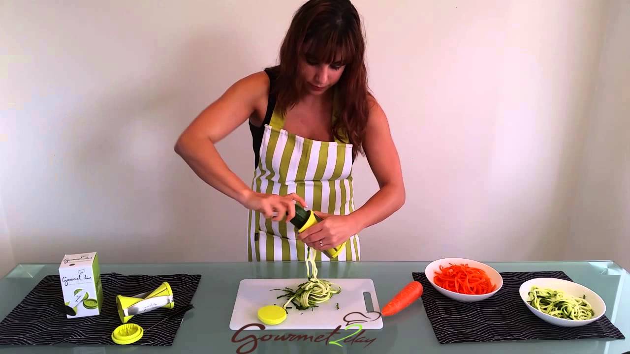 How to Use Gourmet2day Spiral Vegetable Slicer, How to Make Vegetable Pasta / Noodles