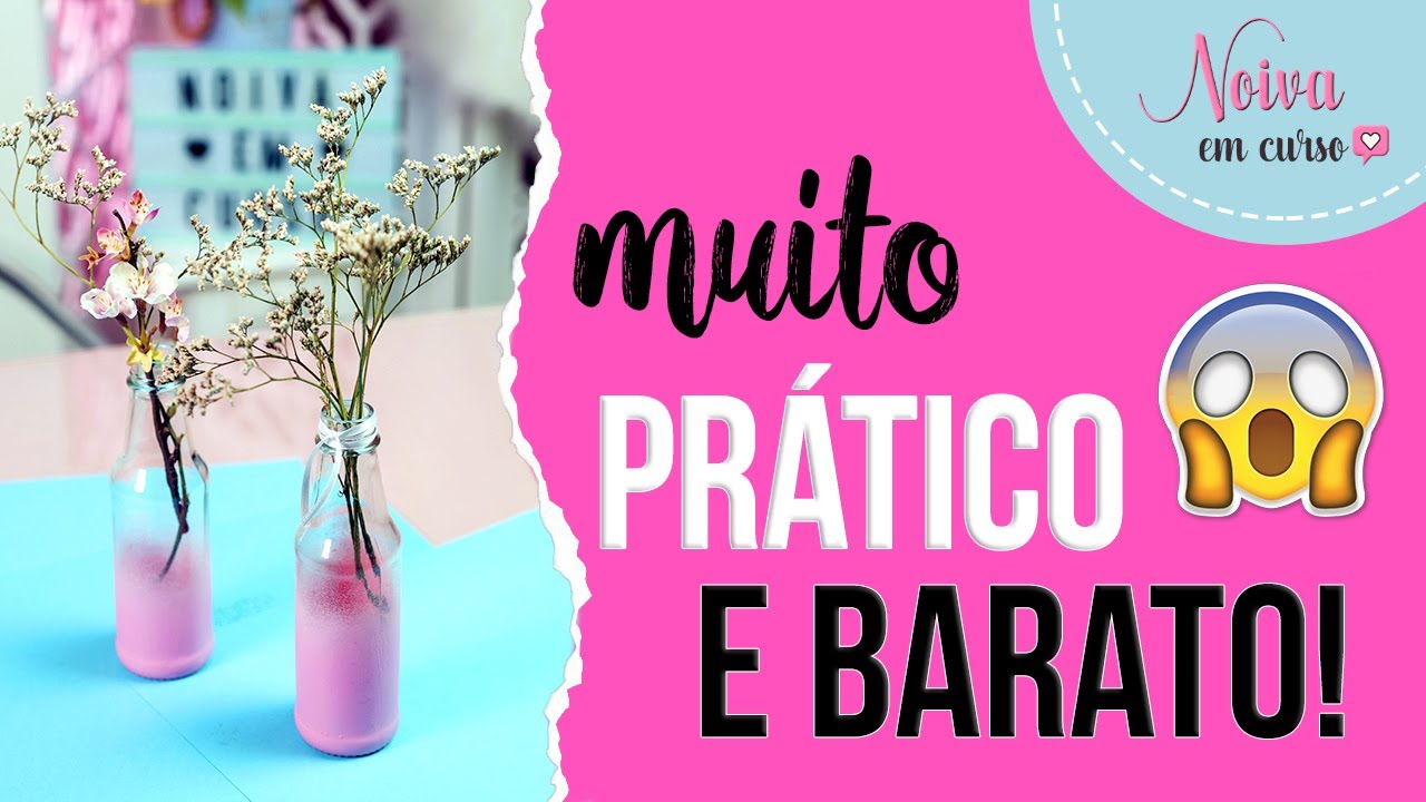 DIY  - Pintura degradê em vidro! NOIVA MÃOS NA MASSA