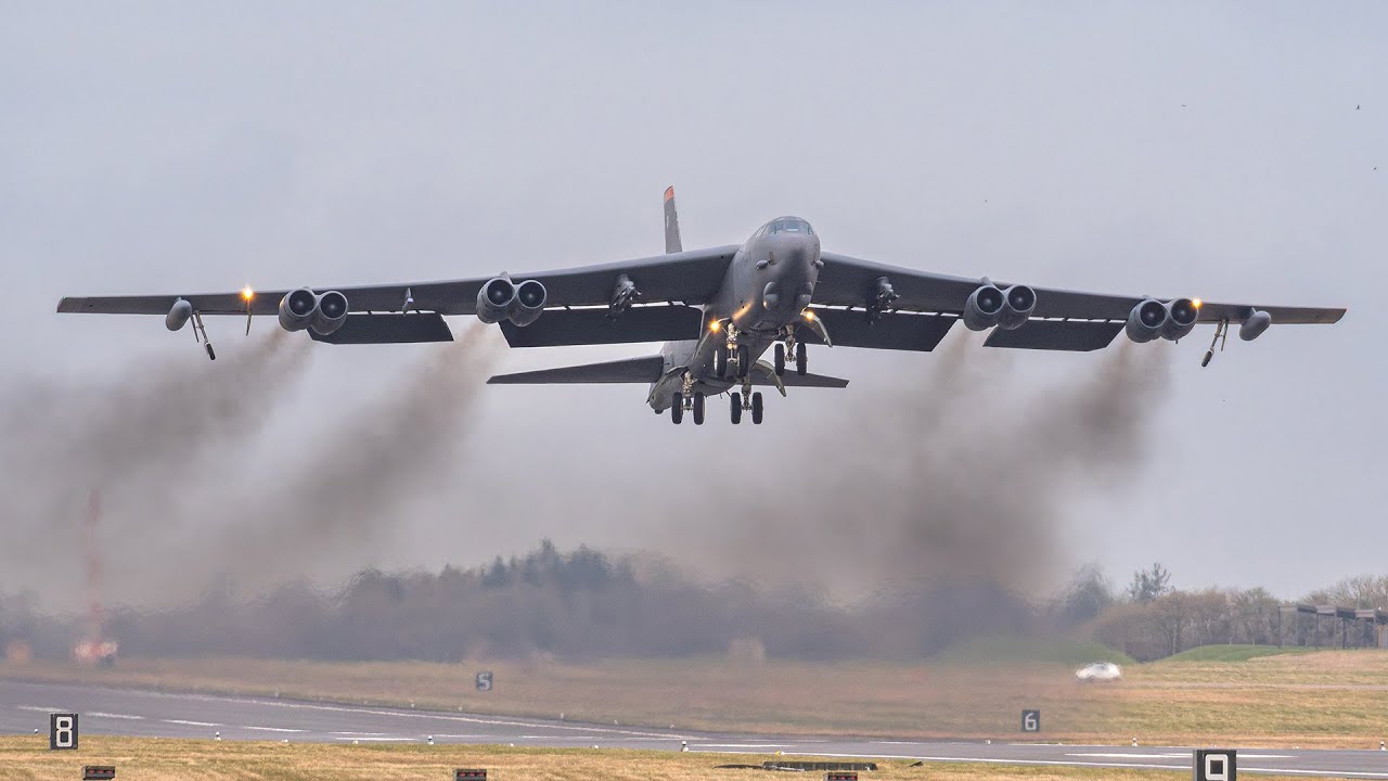 RAF Fairford - 2x B-52H Depart Back to United States (17/03/2025)