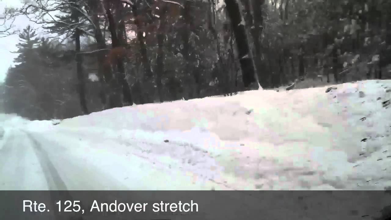 Plowing snow in Andover