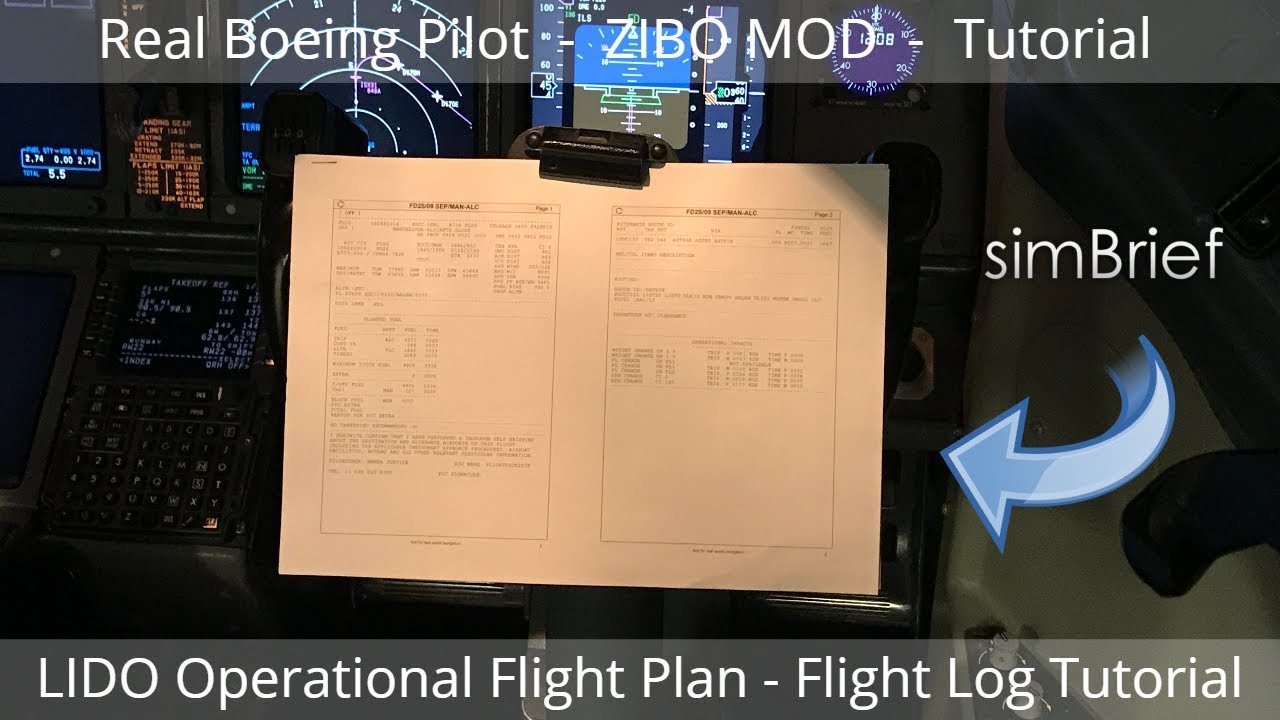 How to use a SimBrief LIDO Operational Flight Plan by a Real 737 Pilot