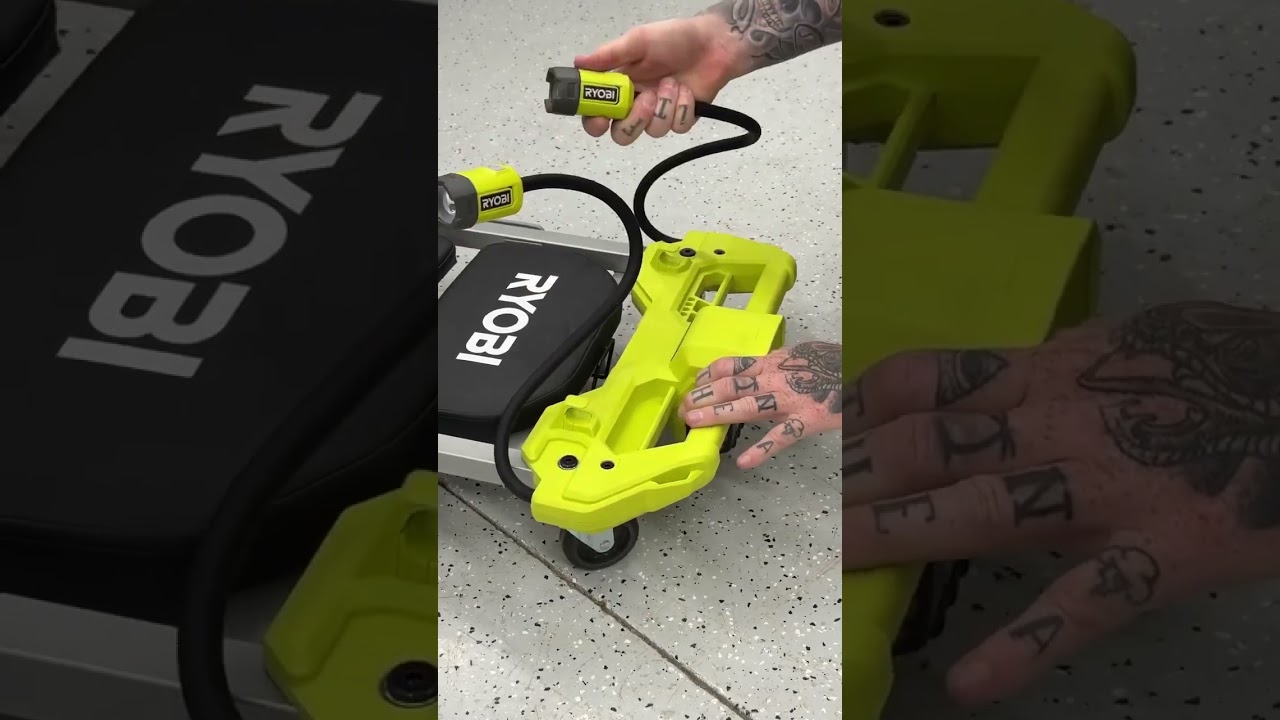 ryobi dual function lighted creeper seat#tools