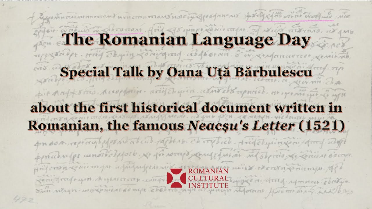 The Romanian Language Day 2021: Special Talk on the Oldest Documents in Romanian