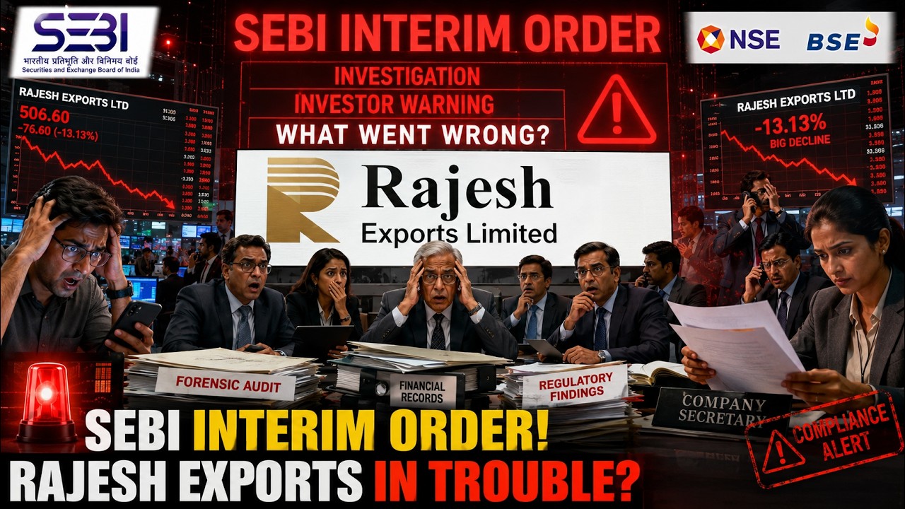 🚨 SEBI INTERIM ORDER AGAINST RAJESH EXPORTS LIMITED &ndash; DETAILED ANALYSIS 🚨