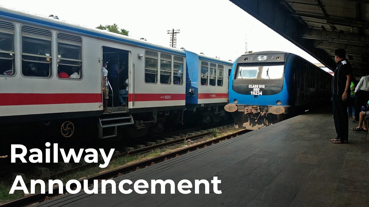 Railway Announcement at Gampaha Railway Station in Sri Lanka