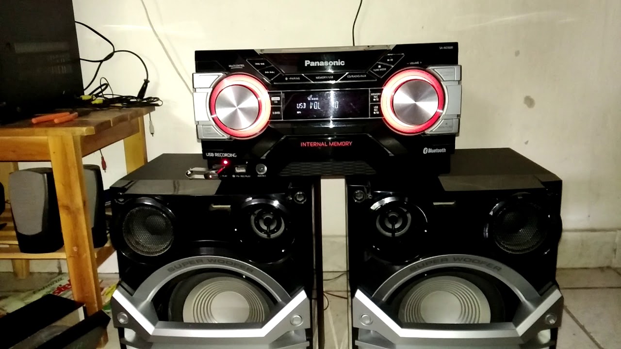 Unboxing do mini system panasonic akx600 1300w rms