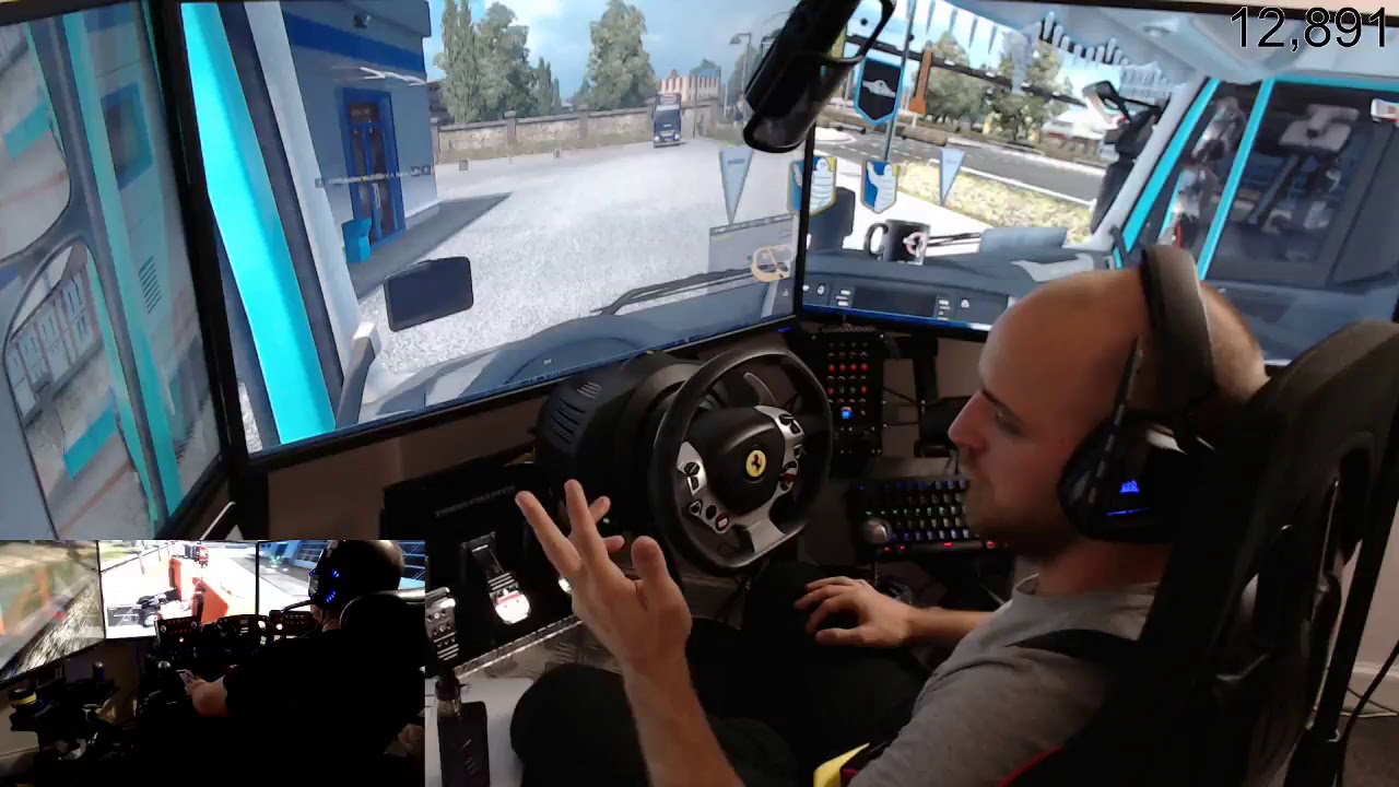 euro truck simulator 2 live lets drive E19 huge 50+ convoy