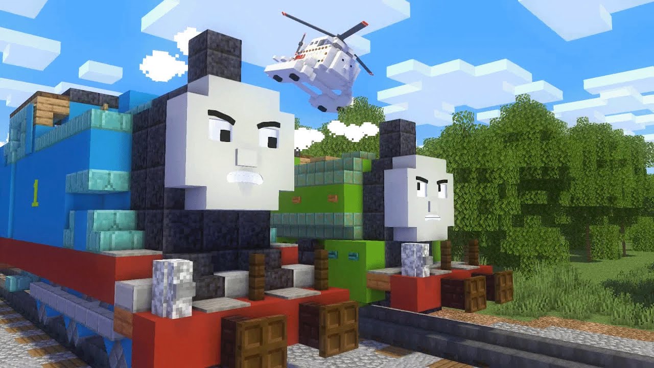 THOMAS RACES PERCY!! IN MINECRAFT ANIMATION SODOR!!