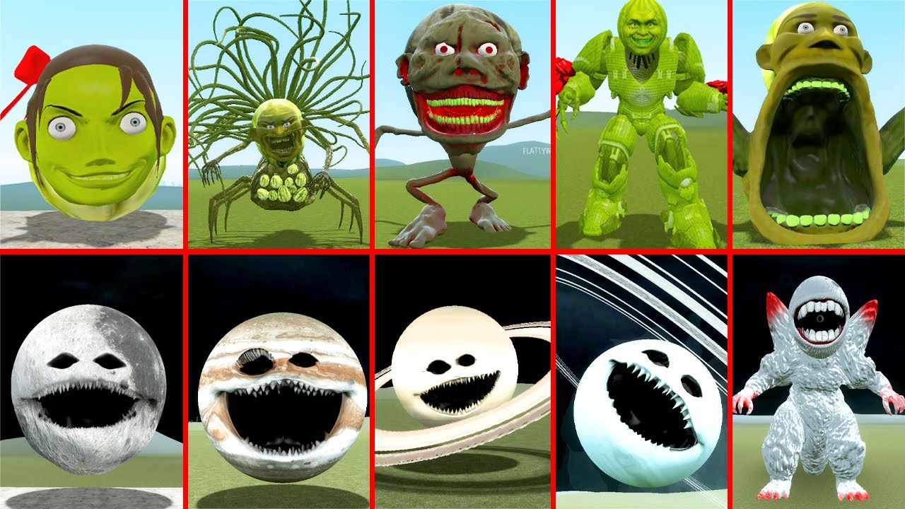 EVOLUTION OF ALL LIN GANG MELON FAMILY VS ALL MOON WAKES UP FAMILY in Gmod !!