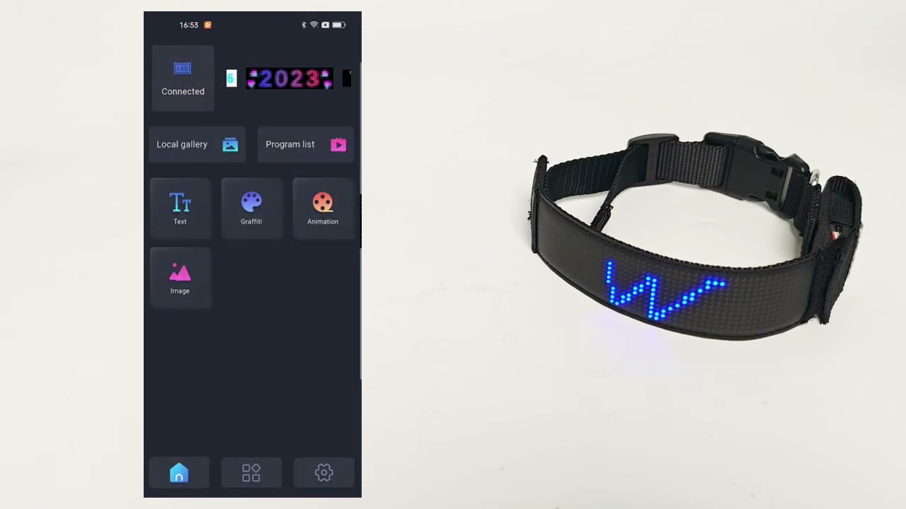 Stylish Custom Bluetooth LED Dog Collar - How to Program Your Pet's Name/Message