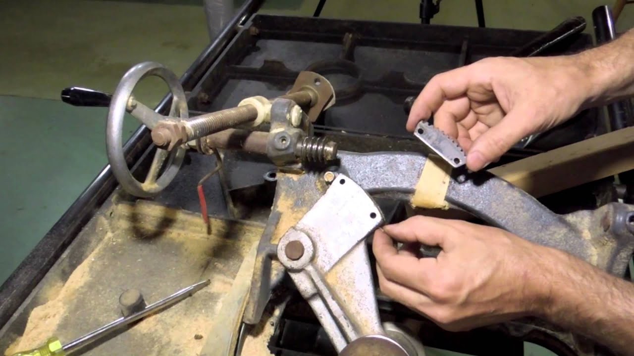 Repairing table saw depth adjustment