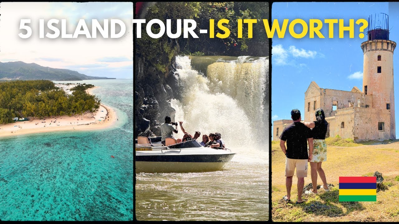 5 Island Tour in Mauritius | light house | GRSE Waterfalls | Ile aux Cerfs | Couple vlogs