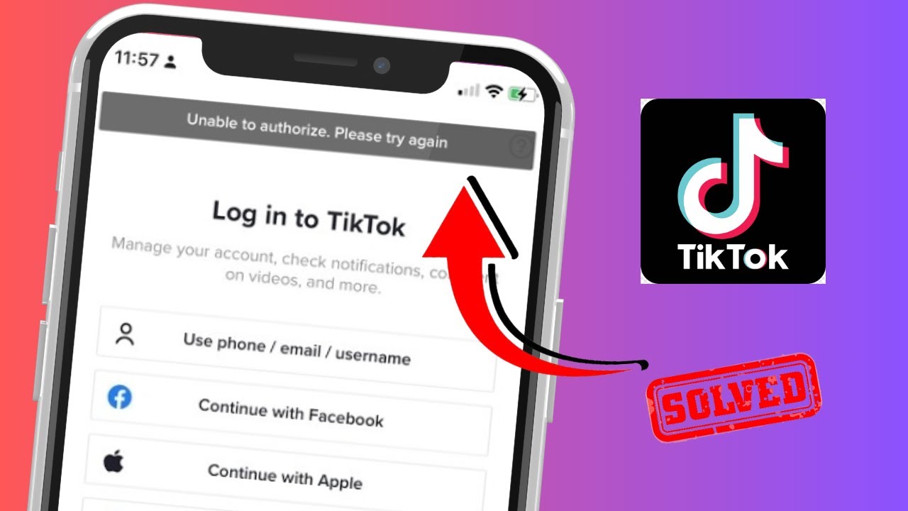 TikTok не удаётся авторизоваться. Попробуйте ещё раз. iPhone! Исправлено.