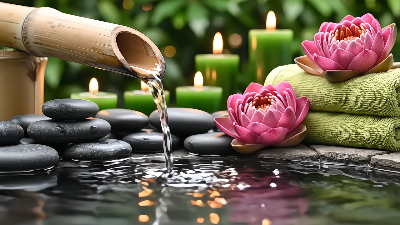 Calming Bamboo Water Fountain | Spa Zen Garden for Sleep, Relax & Meditation