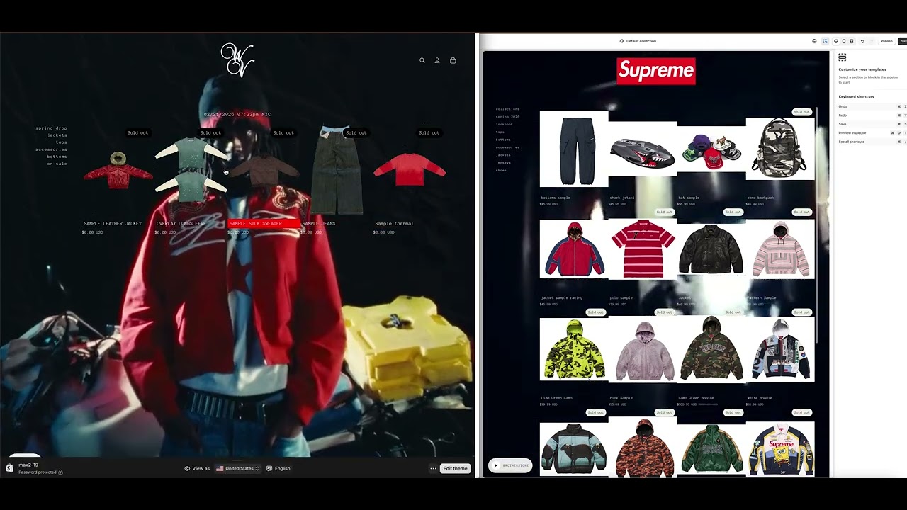 Persona Max Theme In Depth Tutorial for Shopify Streetwear Brands | Supreme Style Theme