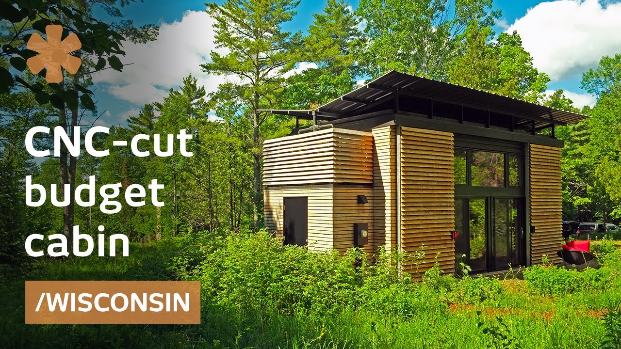 Transformer CNC cabin by a lake becomes father-son work dialogue