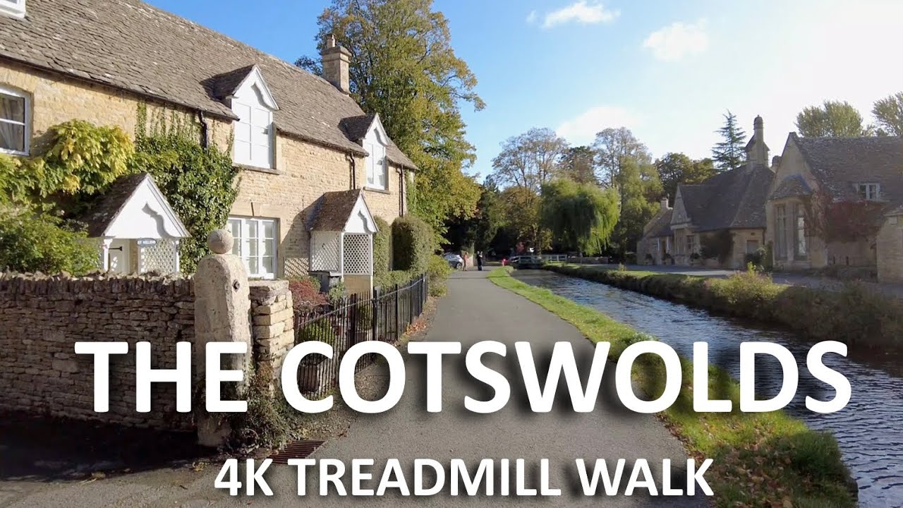 WALKING COTSWOLDS // TREADMILL VIDEO // 4K 60FPS // 2 MILES -LOWER SLAUGHTER TO BOURTON ON THE WATER
