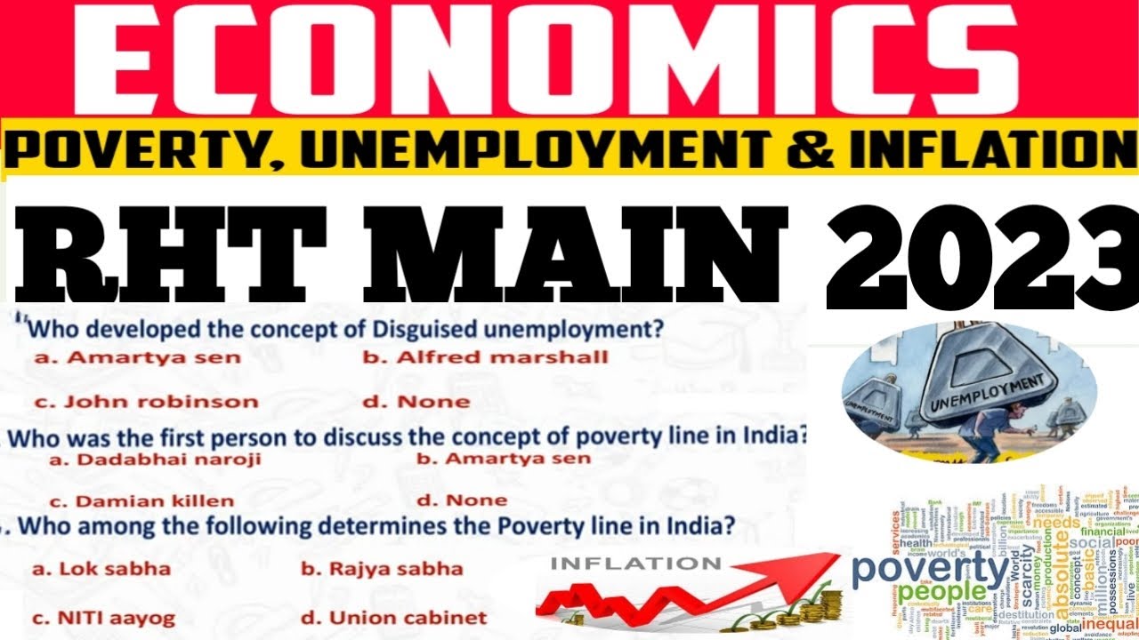 POVERTY & UNEMPLOYMENT MCQs || RHTMAIN 2023 || ECONOMICS CLASS #rht2023 @DAS EDUCATION