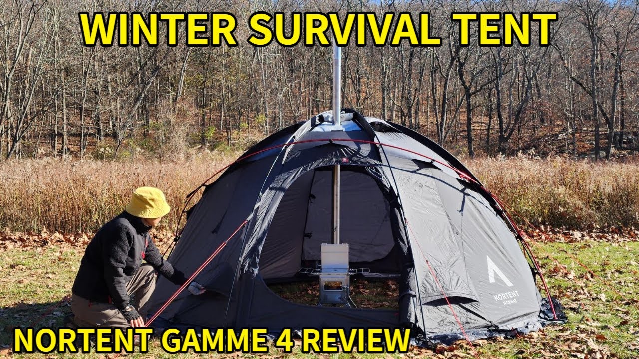 NORTENT Gamme 4 Hot Tent - Winnerwell Nomad Stove Setup / Four Season Shelter