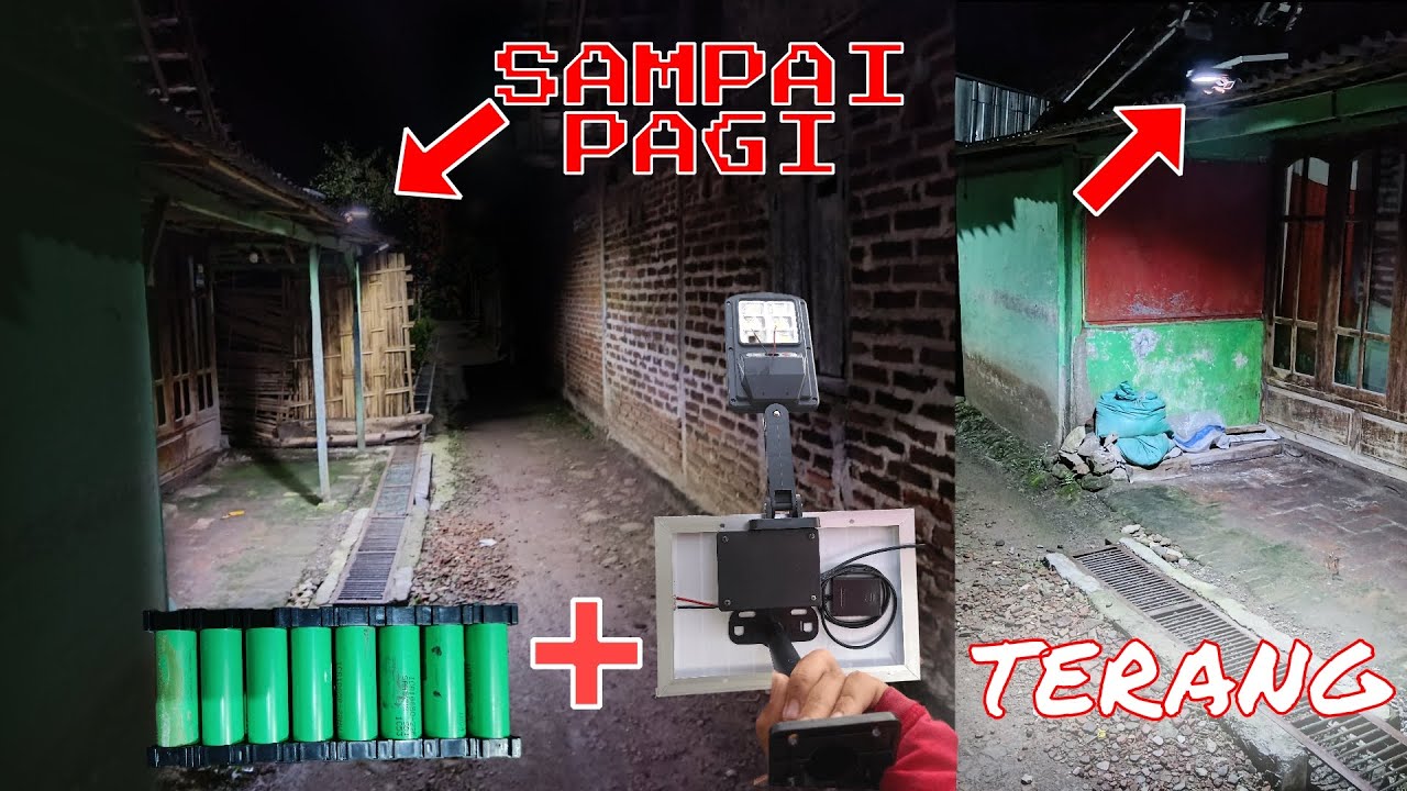 UPGRADE PJU PANEL SURYA MINI NYALA SAMPAI PAGI - menyala terang
