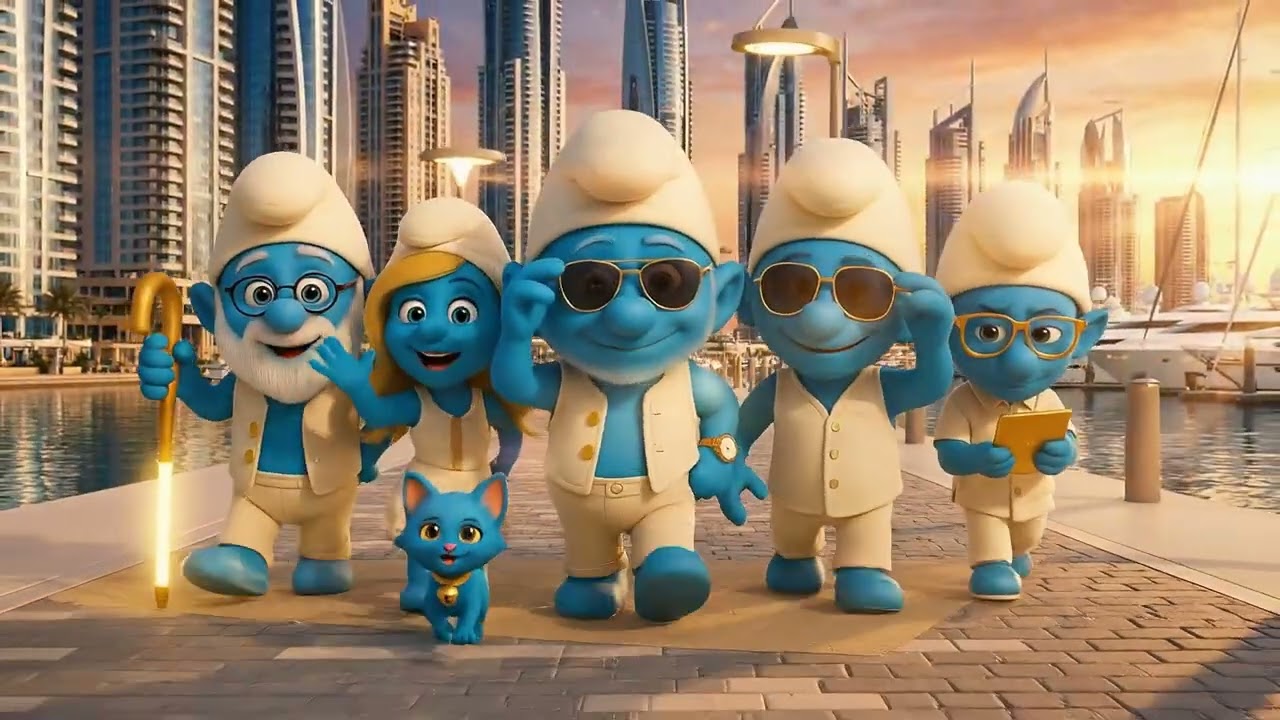 ✨ BlueLife Adventures – Follow Us Through Dubai Marina | Pixar-Style AI Family Animation in 4K ✨
