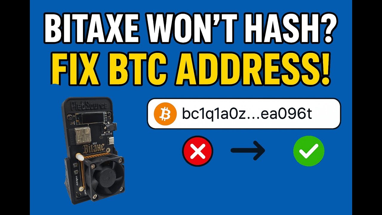 Bitaxe Miner Won’t Hash? Wrong BTC Address Fix (Quick Tutorial)