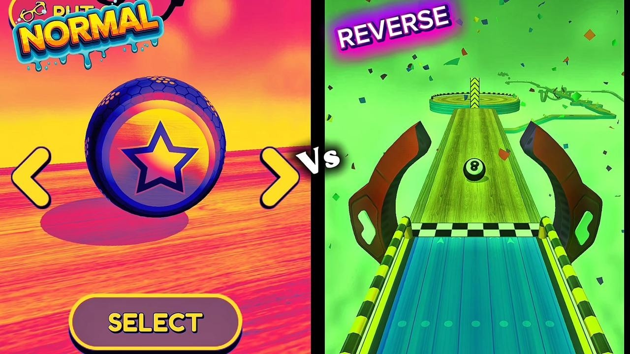 Going Balls Normal Vs  Reverse Color Levels  ANdroid / Ios Gameplay Super SpeedRun