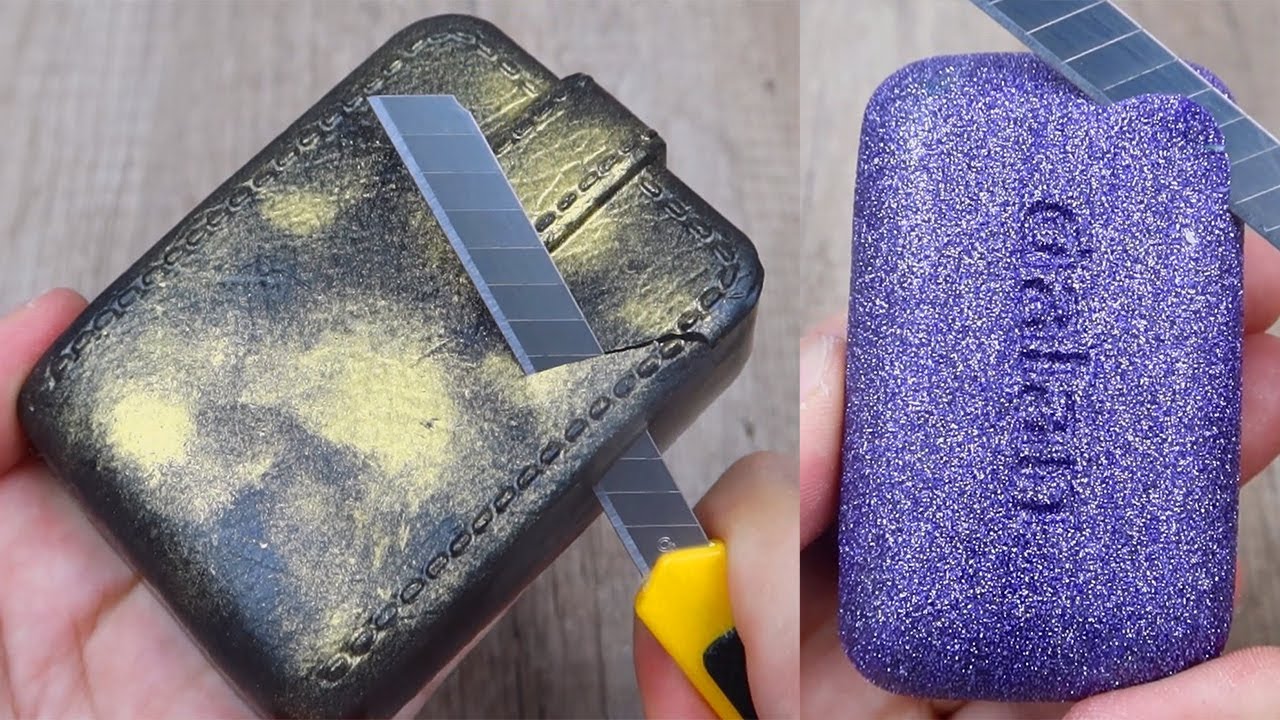 Relaxing Soap Cutting ASMR. Satisfying Soap and lipstick cutting. Corte de jabón - 1065