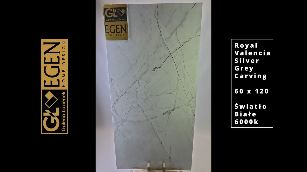 Luksusowe płytki do łazienki i salonu Royal Valencia Silver Grey Carving | Galeria Łazienek EGEN