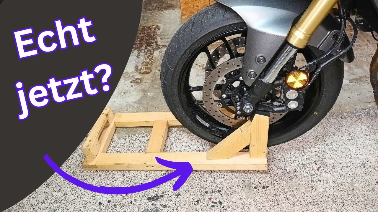 ⚠️ Achtung! So baust du einen HOLZ Motorrad-Heber f&uuml;r 3 &euro; selbst! 🤑CNC-Werkstatt