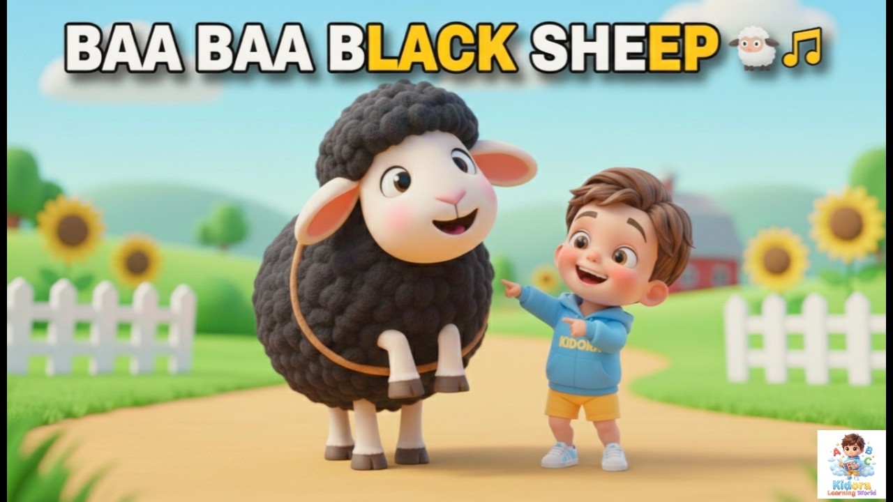 Baa Baa Black Sheep 🐑 | Classic Nursery Rhyme for Kids | Sing Along