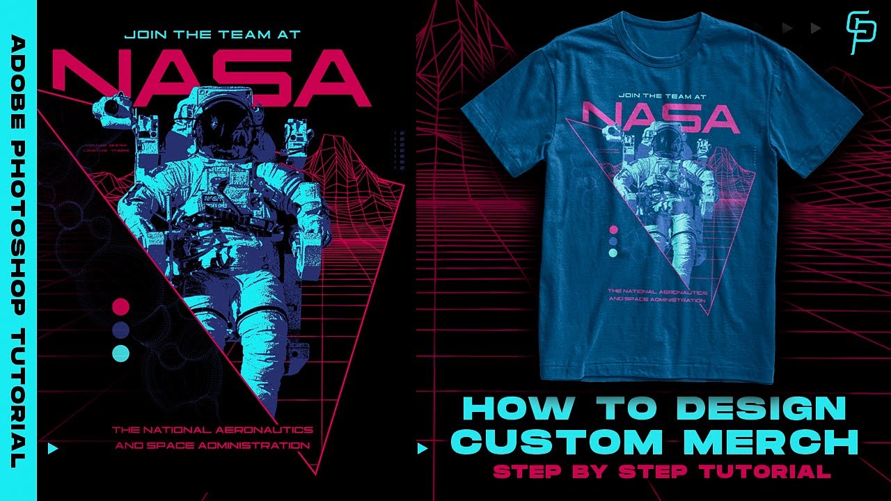 Designing a NASA Streetwear TShirt | Photoshop Tutorial 2021