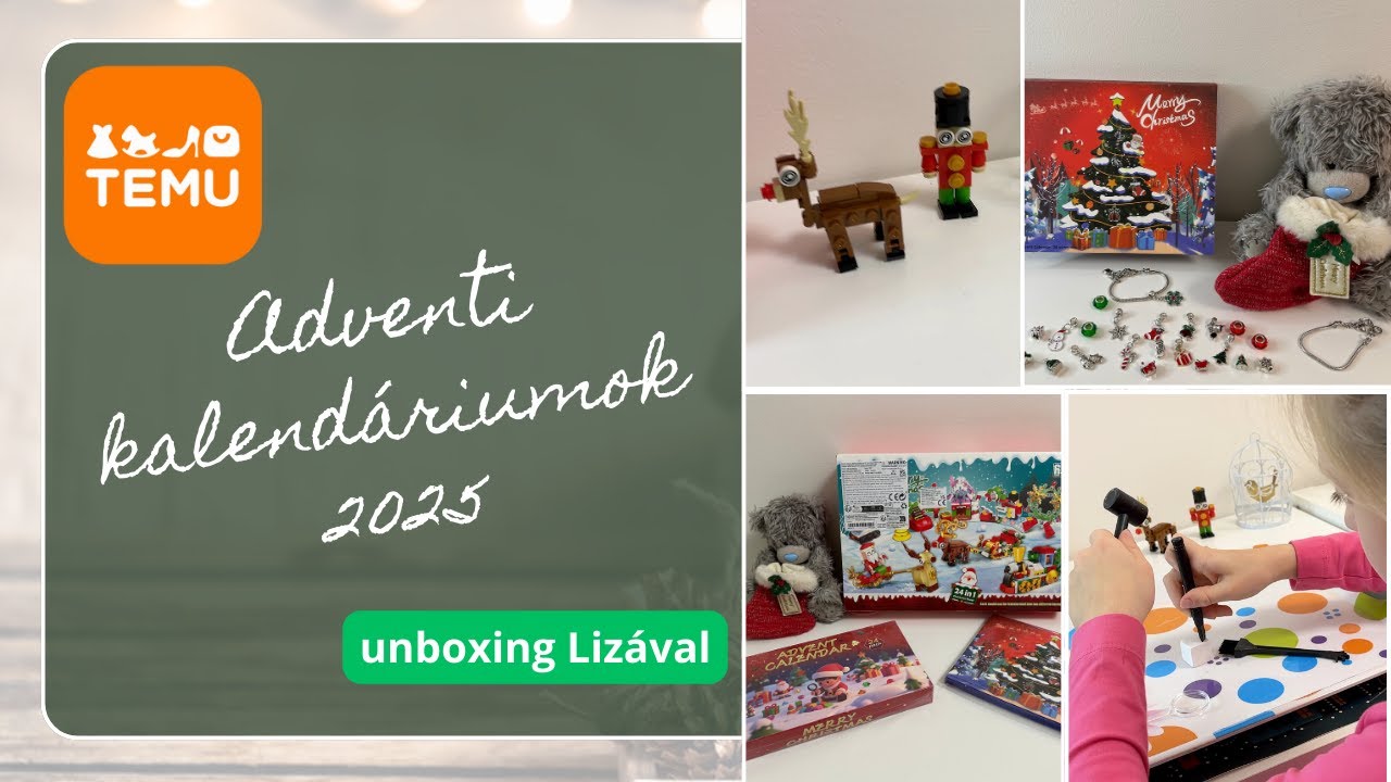 🎄TEMU | ADVENTI KALEND&Aacute;RIUMOK | 2025 | &Eacute;kszeres ✨| R&eacute;g&eacute;szkedős |&Eacute;p&iacute;tős! 🤩
