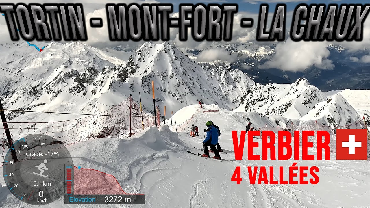 [4K] Skiing Verbier, Stunning - Tortin - Mont-Fort - La Chaux, 4Vallées Switzerland, GoPro HERO11