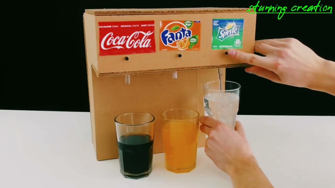 Satisfying Video / Make Diy Coca Cola Soda Fountain Machine 3 delicious Flavors Satisfying Video