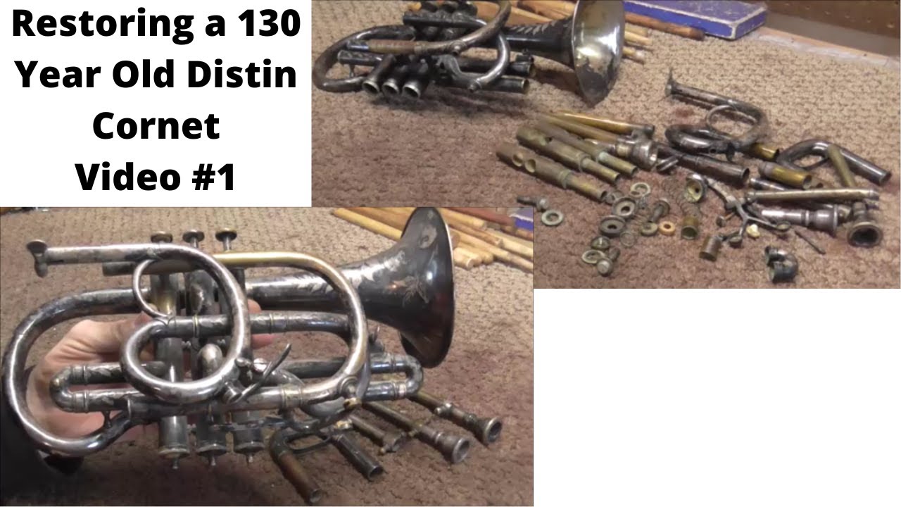 Antique Distin Cornet Restoration Series #1 | Removing Valves/Slides/Mouthpiece