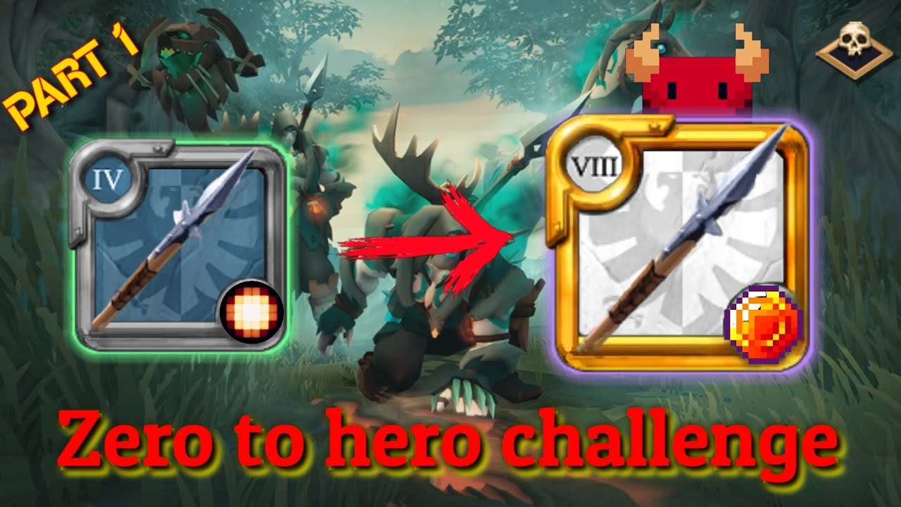 Zero to Hero challenge with spear in || Albion Online || part1
