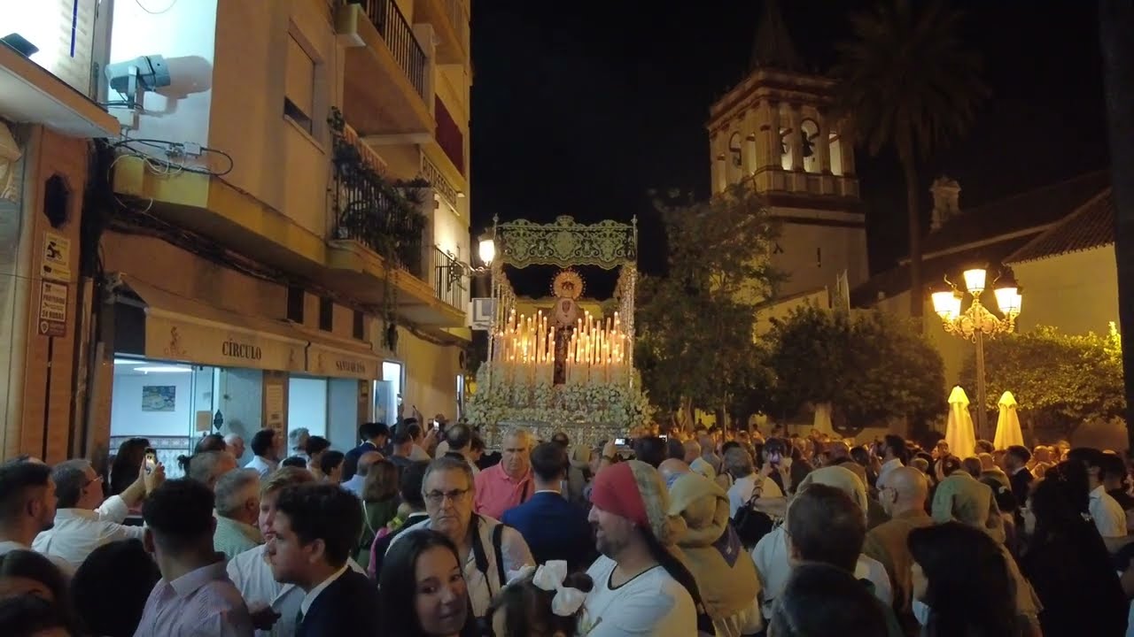 NTRA SRA DE LAS ANGUSTIAS CORONADA POR CALLE DEL HUERTO,SANLUCAR LA MAYOR 20 SEP 2023