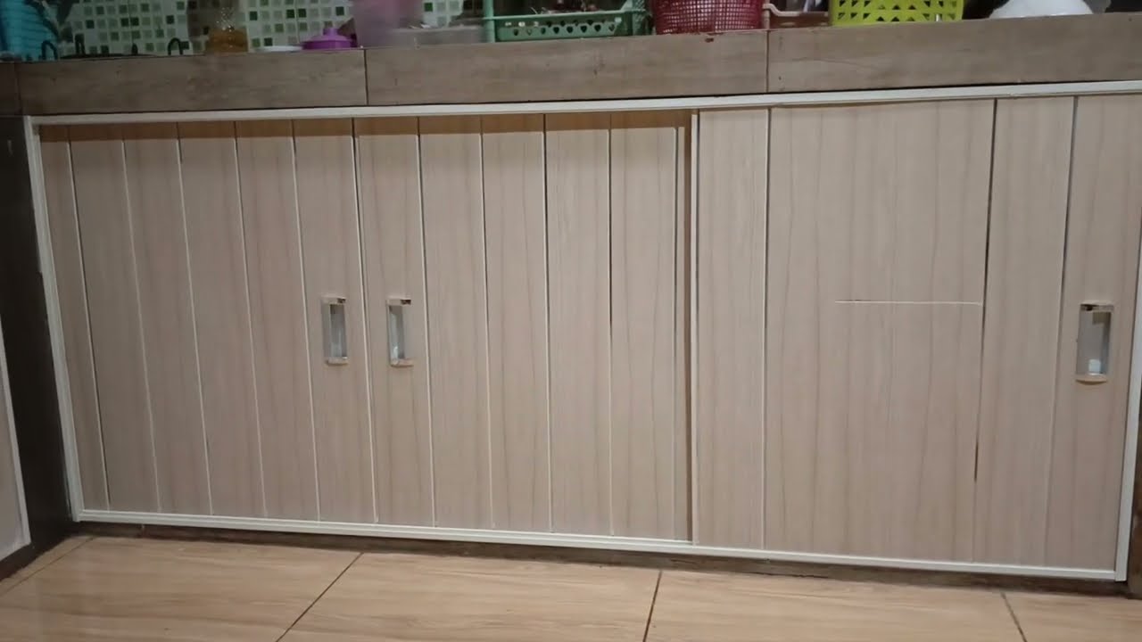 Bikin Sendiri pintu sliding kolong meja dapur dengan dana minimalis