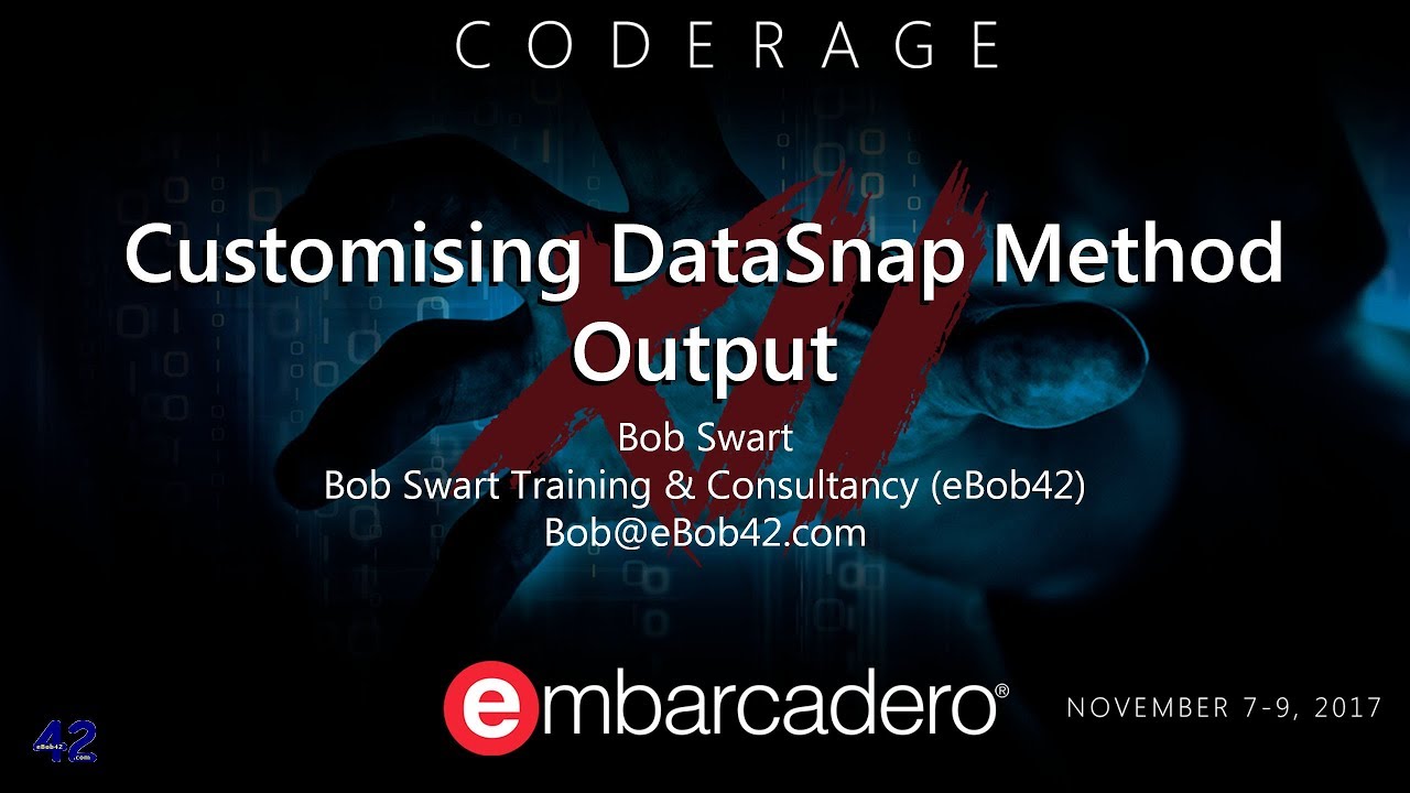 CodeRage 12 - Customising DataSnap Server Method Output