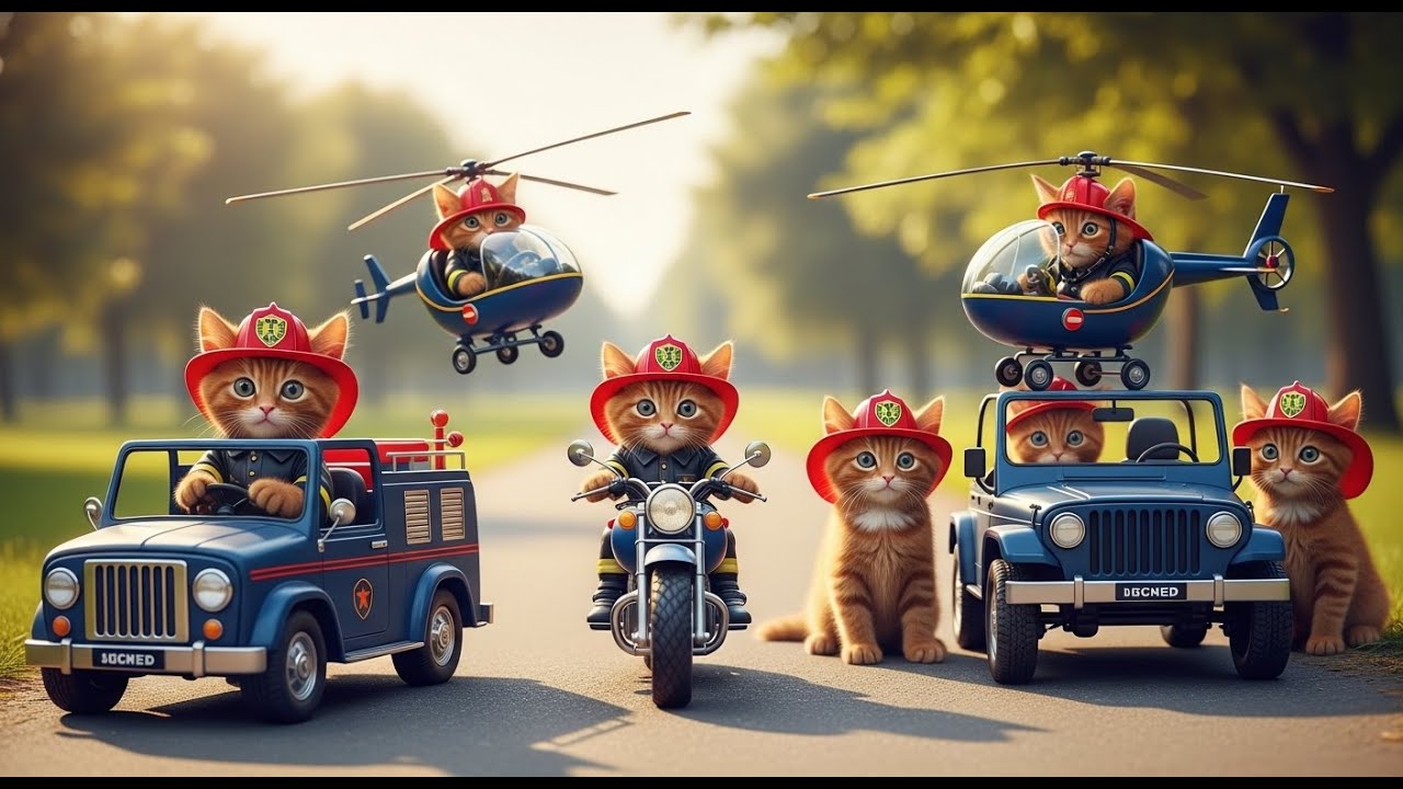 Mama Cat Trims Fur on the Farm and Makes Tiger Hat For Kittens At Home🐾🎩