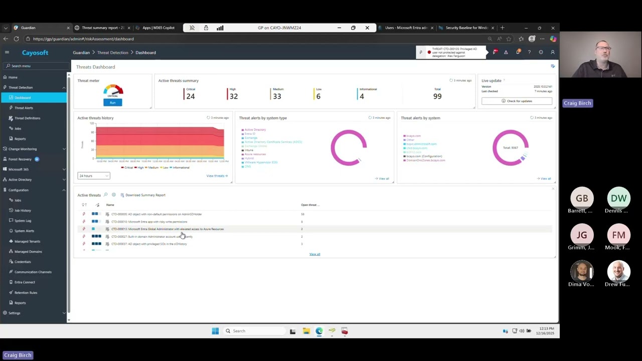 Cayosoft Guardian Protector Community Hour + Live Demo- December 16, 2025