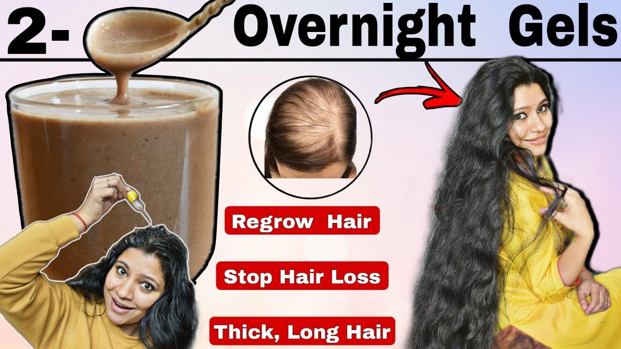 Overnight Hair Growth Gel:2 types of overnight gel for thick hair बालों को घना बनाने का Gel