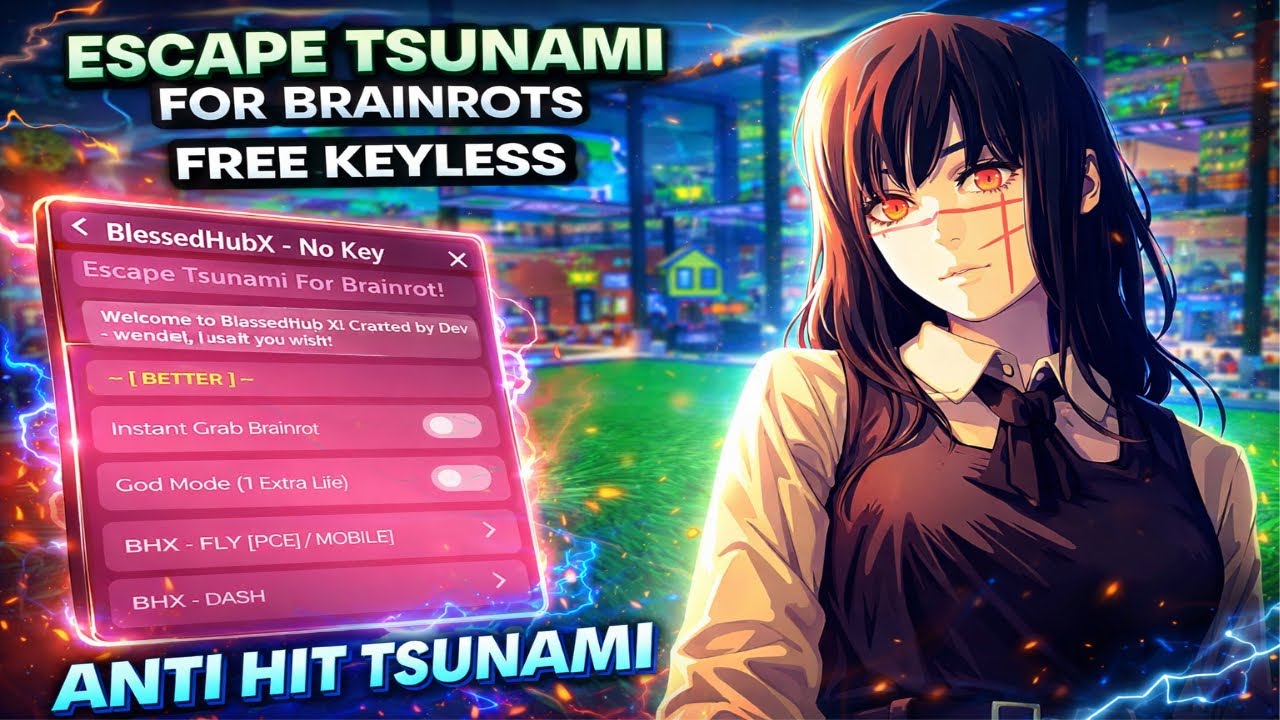 [🌊 BEST] Escape Tsunami for Brainrots Script – NO KEY | AUTO FARM | TP TO END | AUTO EVENTS | DUPE👀